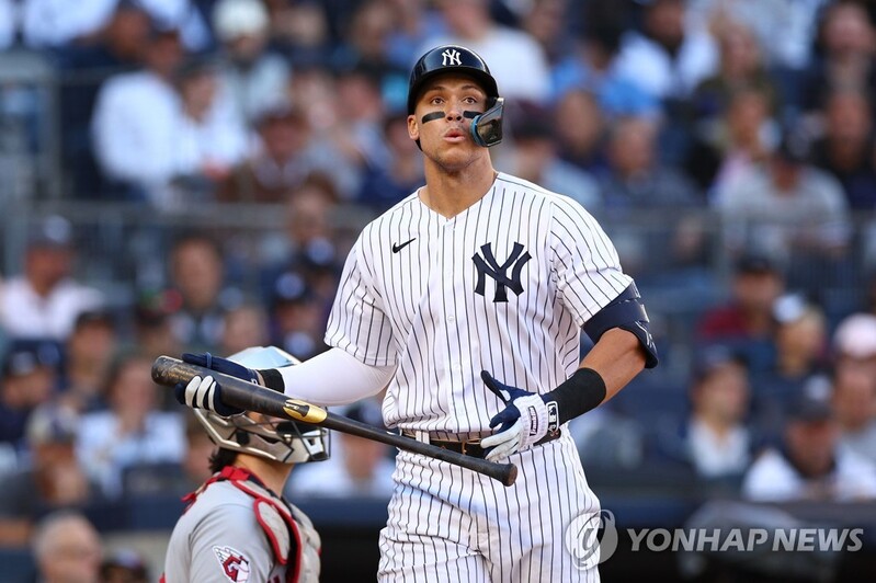 '홈런왕' 저지, ALDS 1·2차전 무안타 굴욕…양키스 홈팬 야유