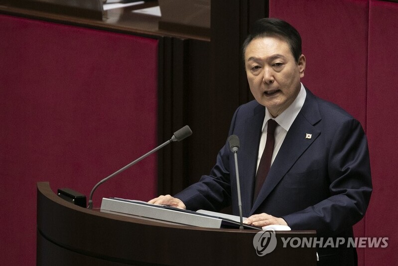 (2nd LD) Yoon calls for bipartisan cooperation as opposition boycotts budget speech
