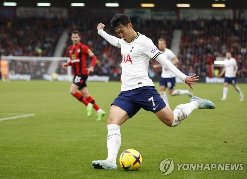 손흥민, 코너킥으로 극장골 발판…토트넘, 본머스에 3-2 역전승