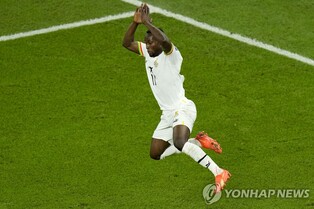 [월드컵] 호날두 앞에서 어설픈 '호우 세리머니' 펼친 가나 선수