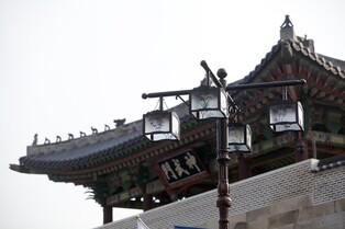 Royal Square glass lanterns used during Joseon royal family night parties to  light up Seoul street