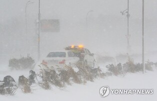 (LEAD) Heavy snow causes flight cancellations, road accidents