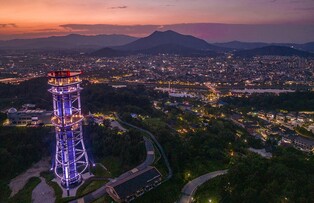 남원테마파크 집와이어 탑승장 크리스마스 시즌에 전망대로 개방