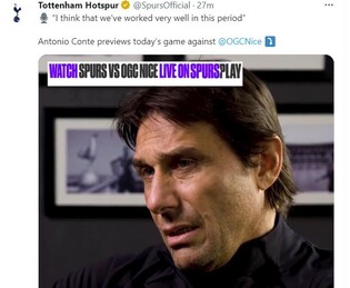 토트넘 콘테 감독 "손흥민, 발열 탓에 이틀간 훈련 못 해"