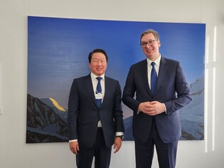 SK chief meets leaders of Serbia, Montenegro at Davos forum