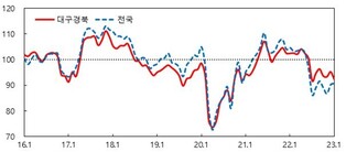 대구·경북 소비자심리지수 하락…7개월 연속 '비관적'