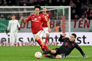 '이재성 45분' 마인츠, 뮌헨에 0-4 완패…포칼 16강 탈락