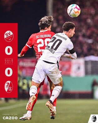 '정우영 59분' 프라이부르크, 2부팀 꺾고 DFB 포칼 8강 진출