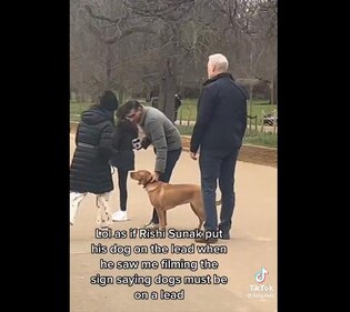 영국 총리, 공원에서 개 목줄 풀어놨다가 경찰 지적받아