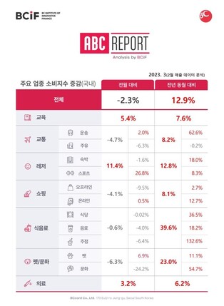 BC카드 "2월 카드매출 소비지수 전년 대비 12.9%↑"