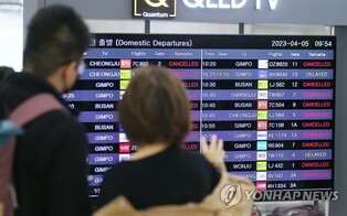 (LEAD) Jeju airport returns to normal after hundreds of flights canceled due to strong winds