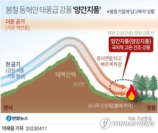 [강릉산불] 봄철 대형산불 주범 '양간지풍'…2005년 천년고찰 낙산사도 삼켜