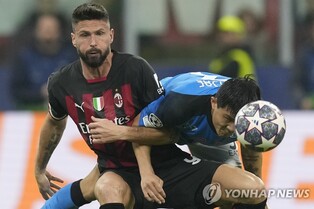또 흔들린 김민재…나폴리 UCL 8강 1차전서 AC밀란에 0-1 패