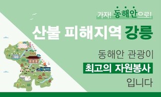 "가자! 동해안으로…산불 피해지 관광이 최고의 자원봉사"