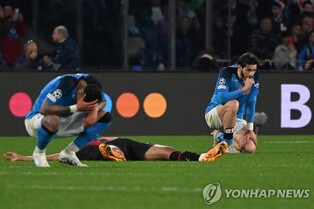 김민재 UCL 첫 도전은 8강까지…나폴리, AC밀란에 합계 1-2 패(종합)