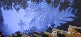 높이 7ｍ, 길이 14ｍ 미디어월 속 인도네시아 국립공원 장관