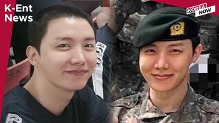j-hope looking healthy at the military training camp