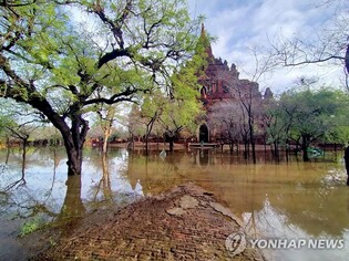미얀마 유네스코 세계문화유산 바간, 사이클론에 침수 피해