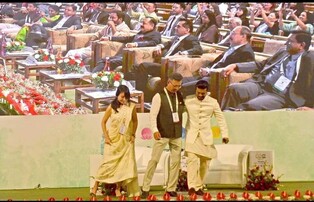 '모디 호평 커버댄스' 주印대사 이번엔 오스카상 주연과 함께 춤