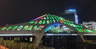 "대전 원도심에 새로운 볼거리"…목척교 야간경관 개선 마무리