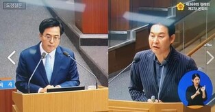 김동연, '기회소득'·'투자유치' 놓고 야당 도의원들과 설전(종합)