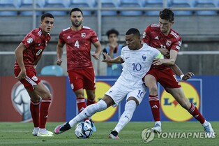 프랑스, 지브롤터 꺾고 2024 유럽축구선수권 예선 3연승