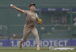 볼 판정에 꼬인 샌디에이고 김하성, 5타수 무안타 침묵