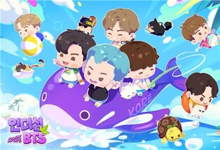 하이브IM "BTS 퍼즐게임 '인더섬' 출시 1주년…인기 1위 달성"