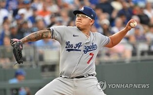 부상 복귀한 다저스 우리아스 또 '와르르'…3이닝 5실점 강판