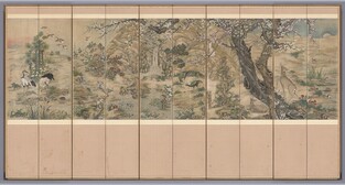 10폭 병풍 속 꽃과 새, 동물…채용신 '화조영모도' 청주서 공개