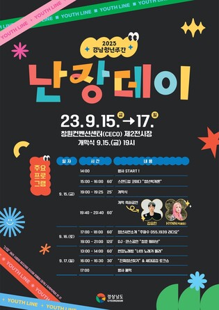 청춘 에너지 뿜는 '난장데이'…15∼17일 경남청년주간 행사