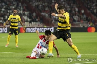 즈베즈다, UCL서 무승부…'풀타임' 황인범은 팀 내 평점 2위