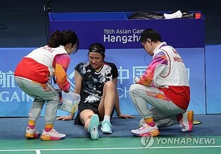 (Asiad) Knee injury can't stop An Se-young's gold medal smash