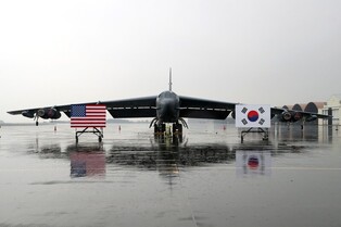 U.S. B-52 bomber unveiled at S. Korean air base in show of force against N. Korea