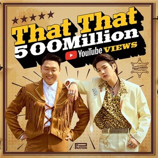 BTS 슈가 참여한 싸이 '댓댓' 뮤직비디오 5억뷰 돌파