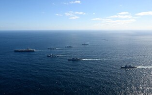 S. Korea, U.S., Japan stage joint naval drill involving aircraft carrier