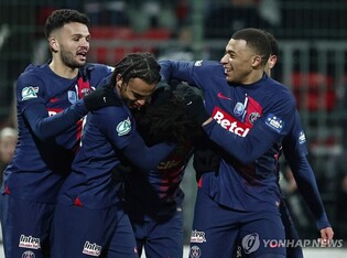 PSG, 프랑스컵 32강서 3부 팀에 4-1 대승…음바페 '2골 2도움'