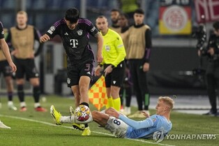 '김민재 풀타임' 뮌헨, UCL 16강 1차전서 라치오에 0-1 패
