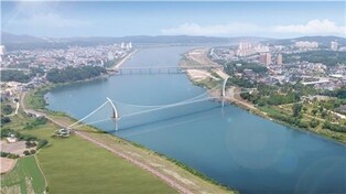 여주 남한강 '515ｍ 출렁다리' 공정률 80%…올해 말 준공