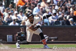'이정후 빈자리 메운' 마토스, MLB 내셔널리그 이주의 선수