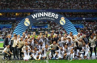 '음바페 데뷔골' 레알 마드리드, UEFA 슈퍼컵 최다 6번째 우승