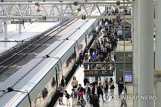 올 추석 특별수송기간 281만명 열차 이용…18일 50만5천명 최다