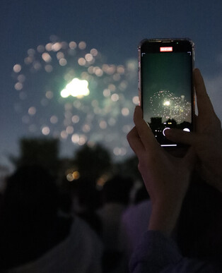 Fireworks paint night sky in Seoul