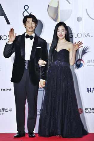 The photo is from the '2024 Asia Contents Awards & Global OTT Awards' photo wall.