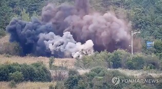 S. Korea condemns N. Korea's detonation of inter-Korean roads as 'very abnormal' act