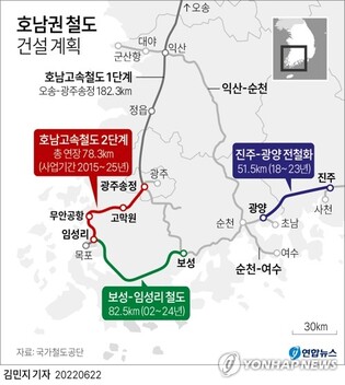 호남고속철도 2단계 광주-목포 완공 지연…"문화재 발굴조사"