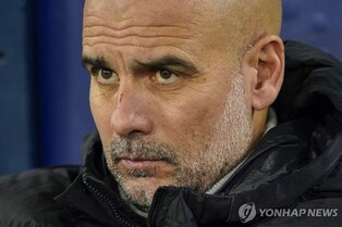 '얼굴 상처' 과르디올라 감독, 자해 발언 사과…'경솔한 대답'
