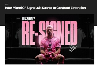 '37세 공격수' 수아레스, 인터 마이애미와 2025년까지 재계약