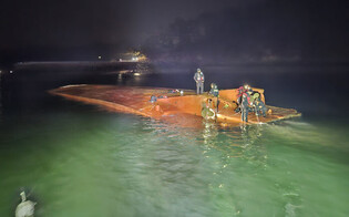 Search operation for missing from capsized vessel