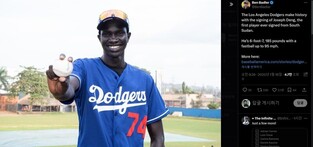 인종·국가 장벽 허무는 다저스…MLB 최초 남수단 선수와 계약